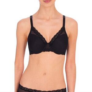 Natori Full Coverage Lace Bra‎ 42G Black Lightly Lined Underwire Plus